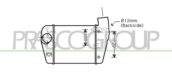 интеркулер (охладител за въздуха на турбината) PRASCO              