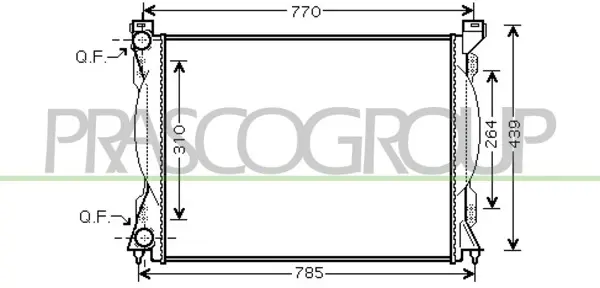 радиатор, охлаждане на двигателя PRASCO              