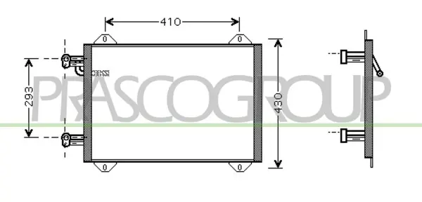 Радиатор климатик за AUDI A2 (8Z0) 1.6 FSI AD302C001 PRASCO              