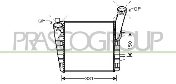 интеркулер (охладител за въздуха на турбината) PRASCO              