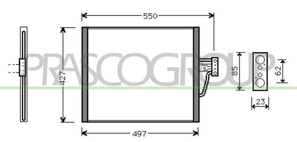 кондензатор, климатизация PRASCO              
