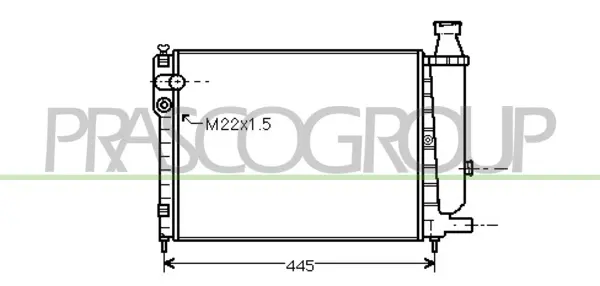 радиатор, охлаждане на двигателя PRASCO              