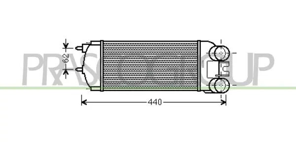 интеркулер (охладител за въздуха на турбината) PRASCO              