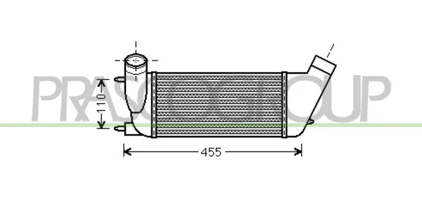 интеркулер (охладител за въздуха на турбината) PRASCO              