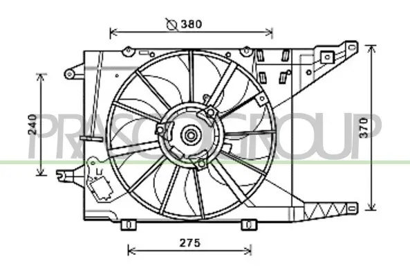 вентилатор, охлаждане на двигателя PRASCO              