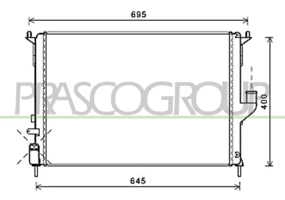 радиатор, охлаждане на двигателя PRASCO              