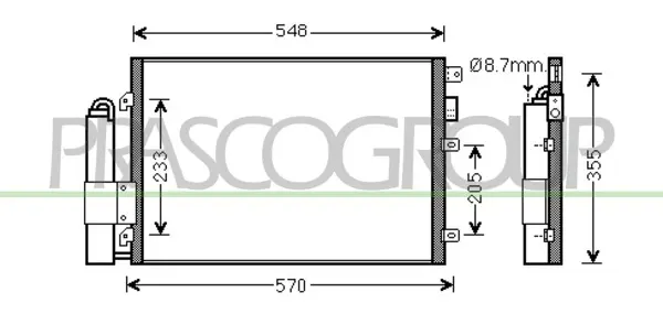 кондензатор, климатизация PRASCO              