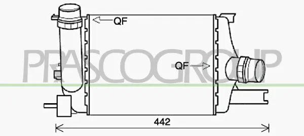 интеркулер (охладител за въздуха на турбината) PRASCO              