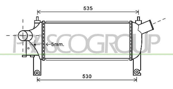 интеркулер (охладител за въздуха на турбината) PRASCO              
