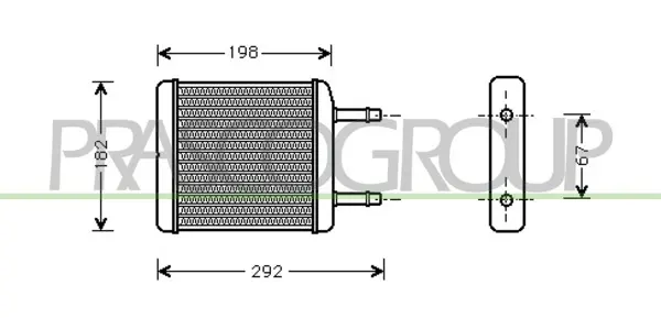 топлообменник, отопление на вътрешното пространство PRASCO              