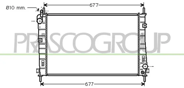 радиатор, охлаждане на двигателя PRASCO              