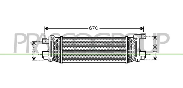 интеркулер (охладител за въздуха на турбината) PRASCO              