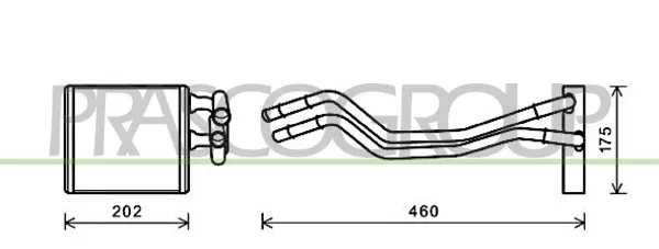 топлообменник, отопление на вътрешното пространство PRASCO              