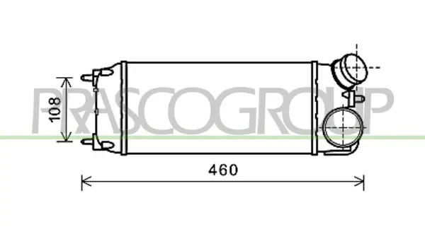интеркулер (охладител за въздуха на турбината) PRASCO              