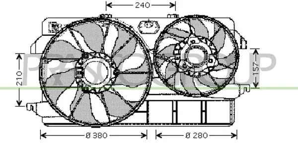 вентилатор, охлаждане на двигателя PRASCO              