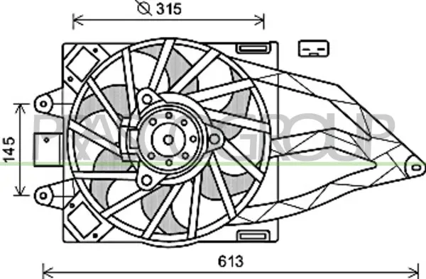 вентилатор, охлаждане на двигателя PRASCO              