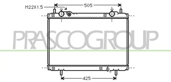 радиатор, охлаждане на двигателя PRASCO              