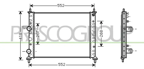 радиатор, охлаждане на двигателя PRASCO              