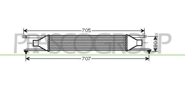 интеркулер (охладител за въздуха на турбината) PRASCO              