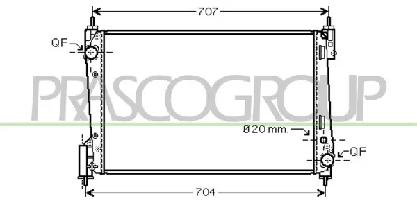радиатор, охлаждане на двигателя PRASCO              