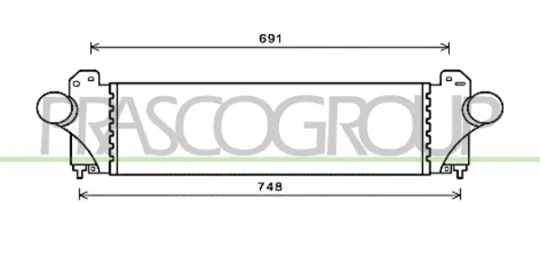 интеркулер (охладител за въздуха на турбината) PRASCO              