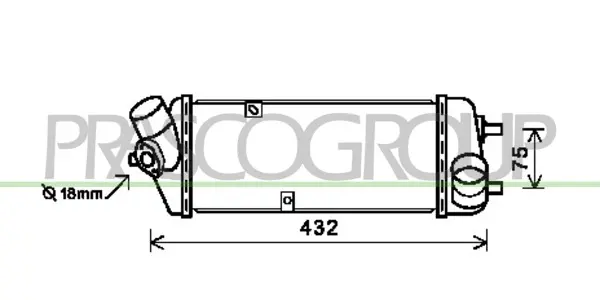 интеркулер (охладител за въздуха на турбината) PRASCO              