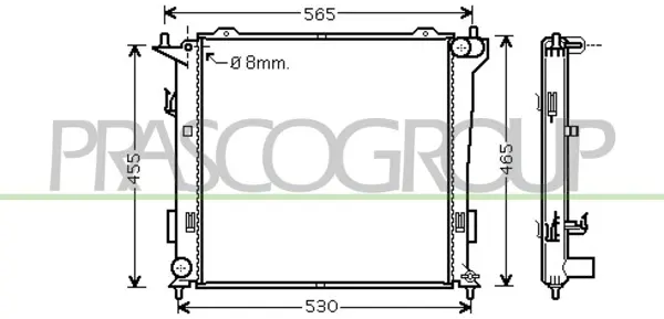 радиатор, охлаждане на двигателя PRASCO              
