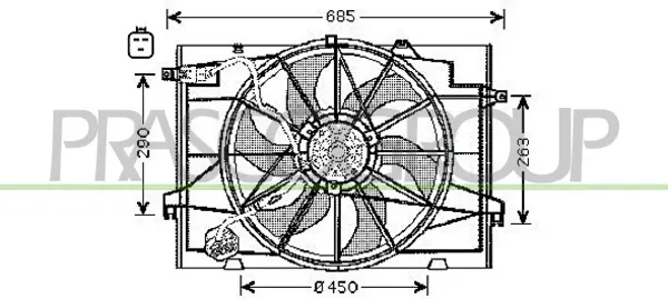 вентилатор, охлаждане на двигателя PRASCO              