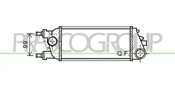 интеркулер (охладител за въздуха на турбината) PRASCO              