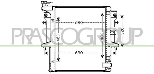 радиатор, охлаждане на двигателя PRASCO              