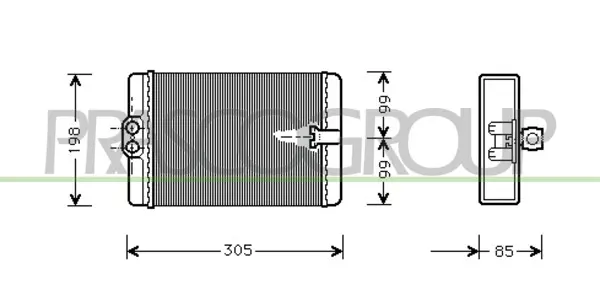 топлообменник, отопление на вътрешното пространство PRASCO              