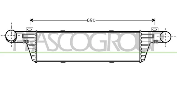 интеркулер (охладител за въздуха на турбината) PRASCO              