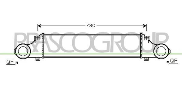 интеркулер (охладител за въздуха на турбината) PRASCO              