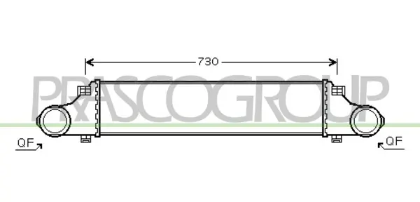 интеркулер (охладител за въздуха на турбината) PRASCO              