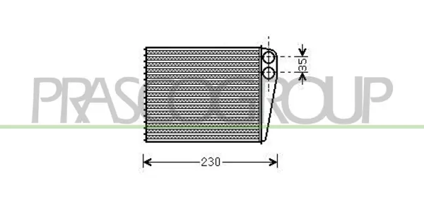 топлообменник, отопление на вътрешното пространство PRASCO              