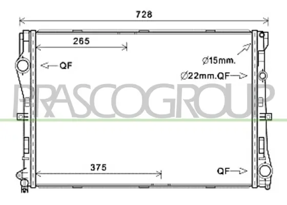 радиатор, охлаждане на двигателя PRASCO              