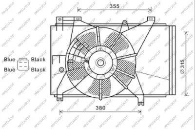 вентилатор, охлаждане на двигателя PRASCO              