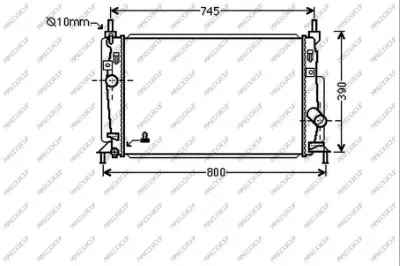 радиатор, охлаждане на двигателя PRASCO              