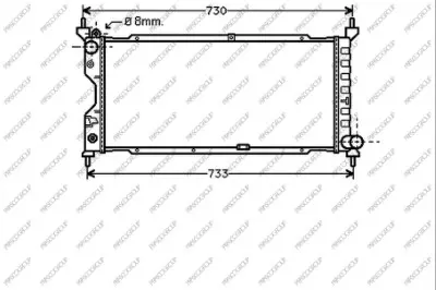 радиатор, охлаждане на двигателя PRASCO              