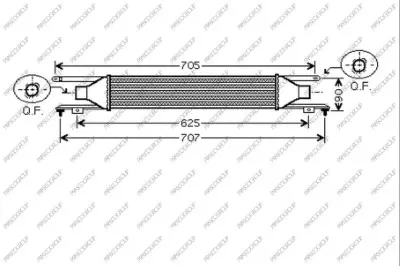 интеркулер (охладител за въздуха на турбината) PRASCO              