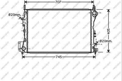радиатор, охлаждане на двигателя PRASCO              