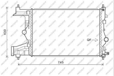 радиатор, охлаждане на двигателя PRASCO              