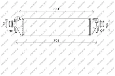 интеркулер (охладител за въздуха на турбината) PRASCO              
