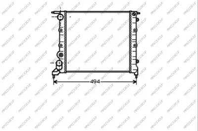 радиатор, охлаждане на двигателя PRASCO              