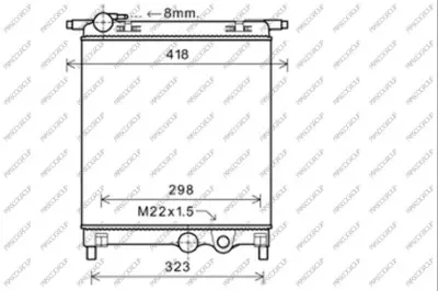 радиатор, охлаждане на двигателя PRASCO              