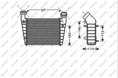интеркулер (охладител за въздуха на турбината) PRASCO              