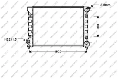 радиатор, охлаждане на двигателя PRASCO              