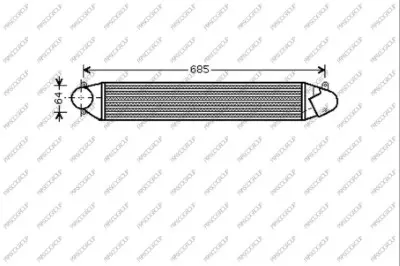 интеркулер (охладител за въздуха на турбината) PRASCO              