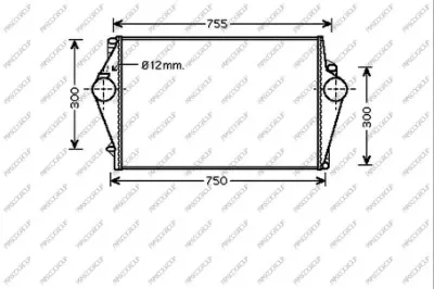 интеркулер (охладител за въздуха на турбината) PRASCO              