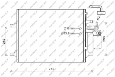 кондензатор, климатизация PRASCO              